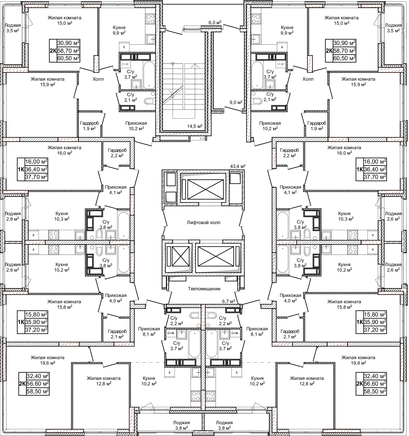 Этаж 13 - Городские кварталы Ольгино