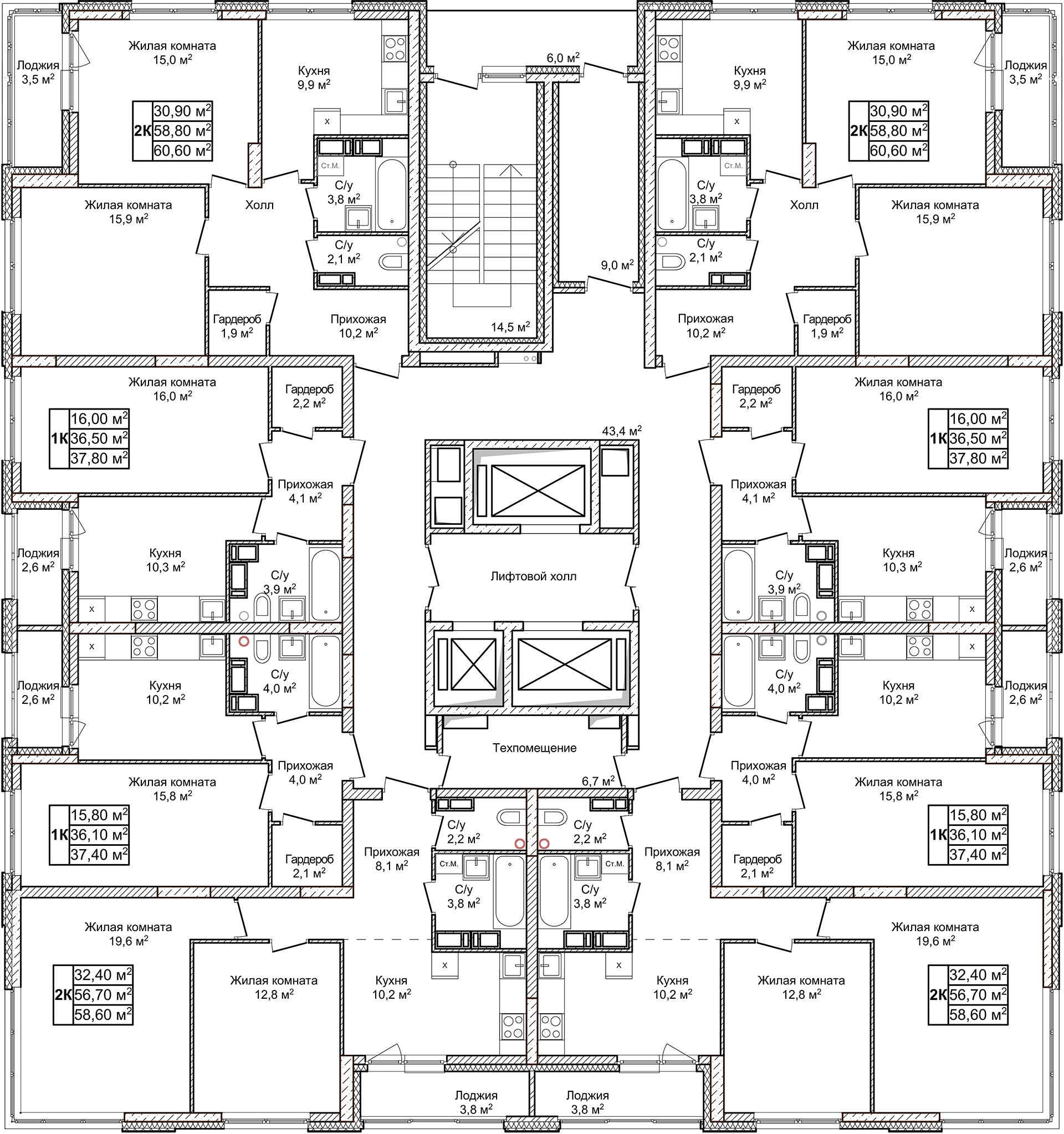 Этаж 6 - Городские кварталы Ольгино